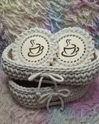 Koszyczek na pieczywo i sztućce, 4 podkładki, parapetówka, prezent dla mamy