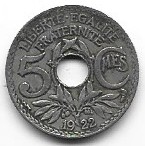 Francja 5 cen.1922