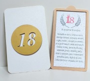 Pudełko na pieniądze, białe ,18stka, urodziny, wzory, prezent,
