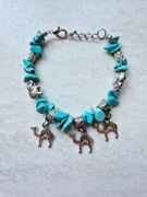 Bransoletka turkusowa z wielbłądami