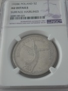 172. 5 złotych Nike 1928 znak mennicy NGC