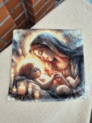 Poszewka Maryja Jezus 38 x 38cm żłóbek urodziny święta mikołaj