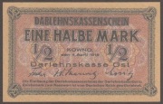 KOWNO DARLEHNSKASSE OST 1/2 MARKI 1918 - C