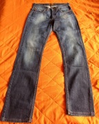 szaro-niebieskie spodnie jeansowe Vankel