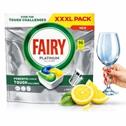 Kapsułki Fairy Platinum All In One do zmywarki cytrynowe 96 sztuk