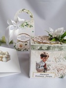 Pamiątka  Komunia Święta dla chłopca. Prezent  exploding box