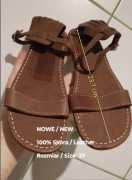 NOWE  Damskie sandały z naturalnej skóry, 100% Skóra, Rozmiar 37