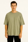 RESERVED – Oversize’owy T-shirt w Kolorze Khaki L
