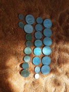 zestaw 24 monet polskich i zagranicznych