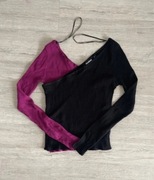 DESINGUAL Bluzka dwuczęściowa czarno-fioletowa 