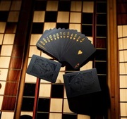 Nowe plastikowe, wodoodporne karty do gry  Czarne 