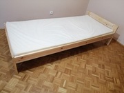 Łóżko pojedyncze drewniane 90x200 sosna z materacem 