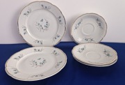 PORCELANA THUN CZECHOSLOVAKIA TALERZE DESEROWE + SPODKI