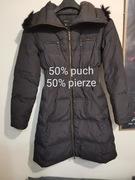 Puchowy płaszcz puchówka mango ciepły szary S