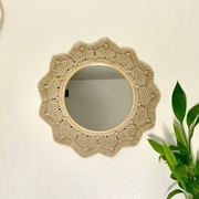 Lustro makrama mandala kwiat 45 cm