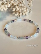 Kamienie naturalne Fluoryt Opal Bransoletka Szczęścia 