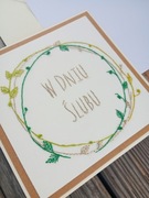 Ślub, W Dniu Ślubu, Haft ręczny, Kartka złota nitka
