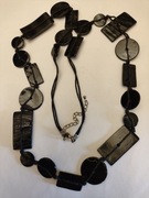 Naszyjnik czarna masa perłowa 100 cm długości!