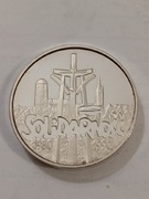 100 000 zł z 1990r. Solidarność, (gruba), średnica 32mm 