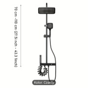 Zestaw prysznicowy czarny.