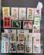 Niemieckie stemplowane znaczki z rocznika 1975