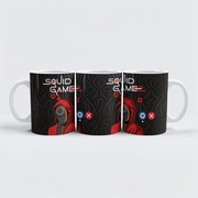 Kubek 330ml - „SQUID GAME 2” – Twój codzienny łyk ryzyka! - WZÓR CZARNY