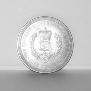 Wyspa Man 1 korona, 1977 r., 25. rocznica wstąpienia Elżbiety II na tron