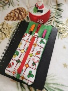 Organizer na gumce na notatnik/telefon handmade motyw Boże Narodzenie 