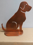 Pies piesek dekoracja metalowa  dom ogród brąz