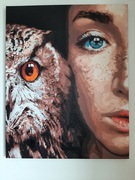 Obraz Sowa i Kobieta