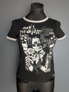 Killstar No Fairytale koszulka damska czarna ringer t shirt gotycki