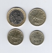 1 lew, 50 stotinek, 20 stotinek, 10 stotinek. Bułgaria. (4 szt.)