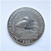 5 Franków 2014 r. Burundi  ptaki Kosokurka plamista