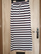 579. Długa spódnica na gumce w paski rozmiar 36