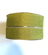 Wstążka Brokatowa 25mm 32mb zielona FYC-028