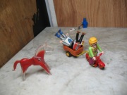 play mobil figurki skuter przyczepka konik 1974