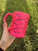 Kubek różowy 450 ml zaklęcia Harry Potter