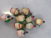 Bombki choinkowe prl koszyczki 