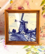 Ceramiczna płytka dekoracyjna, Royal Mosa, Maastricht "Delft Blue wiatrak