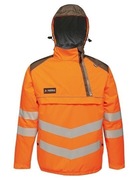 Odblaskowa kurtka robocza Regatta zakładana przez głowę Rozmiar M