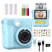 Aparat dla Dzieci z Drukarką HD 1080P Kamera 32GB 3 Rolki