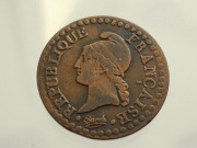 1 CENTIME LAN 7, Paryż, zdwojenie podpisu DUPRE