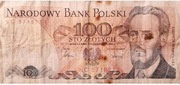 Banknot 100złotowy z 1986r