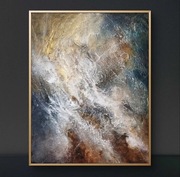 Abstrakcja,struktura,olej, 80x100cm, Monika Seroka