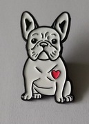 Przypinka broszka Buldog francuski 