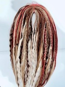 Warkoczyki wielorazowe.syntetyczne podwójne 60 sztuk