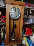 Stary zegar ścienny żyłkowy UNIKAT!!!