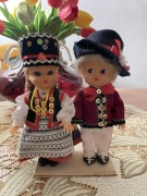 Lalki Cepelia - para w stroju kurpiowskim. Kolekcje, PRL.