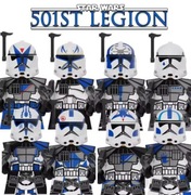 Zestaw figurki klony | 8 Figurek | Kapitan Rex | Klocki Star Wars