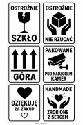600 naklejek mix na paczki do pakowania